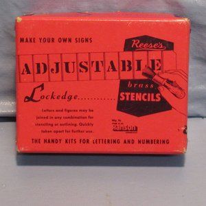 Vintage  Adjustable Interlocking 1 1/2 " Brass Stencils